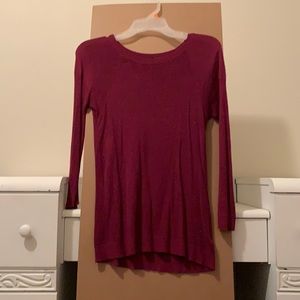 Maroon see through mesh top